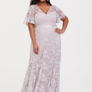 NWT Torrid Special Occasion Lilac Purple Lace Gown